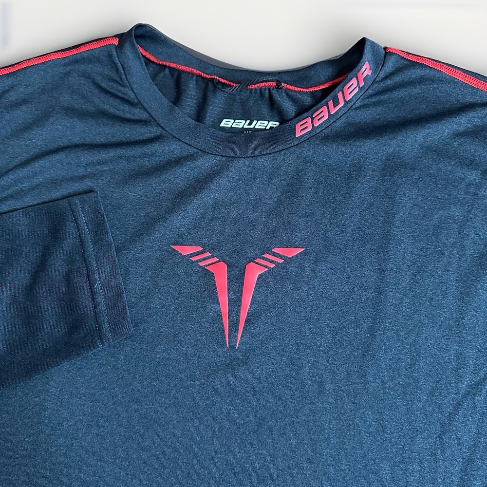 Bauer Vapor S17 Core Shirt Men XL Black Red Hockey Base Layer Performance Hybrid